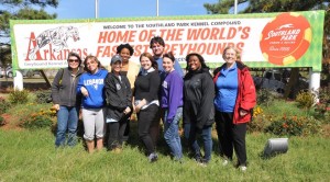 Professor Cary Greenwood (far right) and her students at Southland